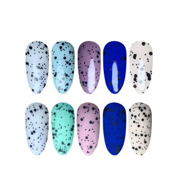 Top Coat- Black Dots Everin 15ml - TC-BD - Everin.ro